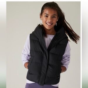 Athleta Girl Black Puffer Vest